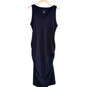 🌈 6/$60 A New Day Below The Knee Length Ribbed Ruched Bodycon Dress Size XXL